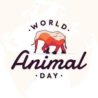 Graphic of World Animal Day celebration background design template vector