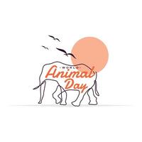 Graphic of World Animal Day celebration background design template vector
