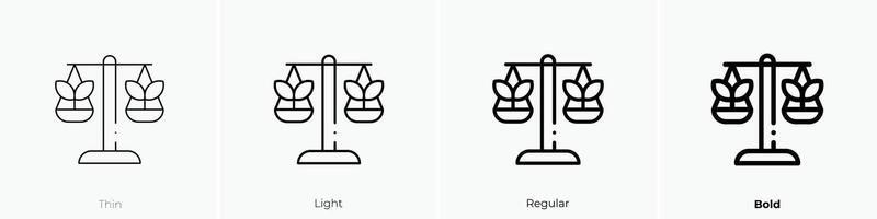 ecology icon. Thin, Light, Regular And Bold style design isolated on white background vector