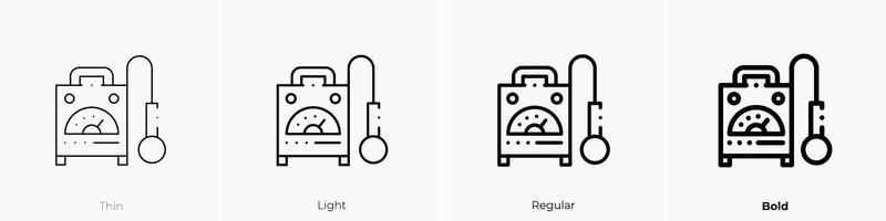 dosimeter icon. Thin, Light, Regular And Bold style design isolated on white background vector