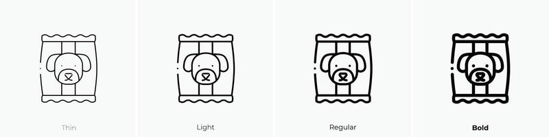 dog food icon. Thin, Light, Regular And Bold style design isolated on white background vector