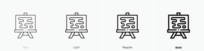 drawing board icon. Thin, Light, Regular And Bold style design isolated on white background vector