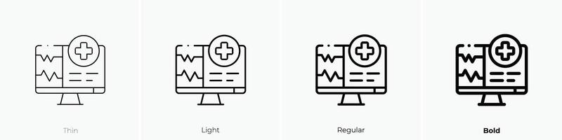 domain registration icon. Thin, Light, Regular And Bold style design isolated on white background vector