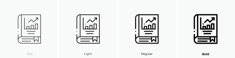 economy icon. Thin, Light, Regular And Bold style design isolated on white background vector