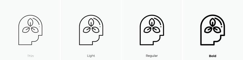 eco icon. Thin, Light, Regular And Bold style design isolated on white background vector