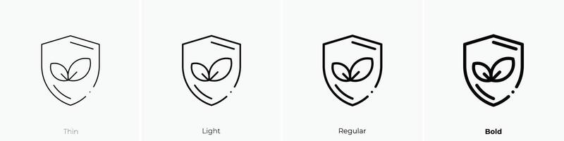 ecology icon. Thin, Light, Regular And Bold style design isolated on white background vector