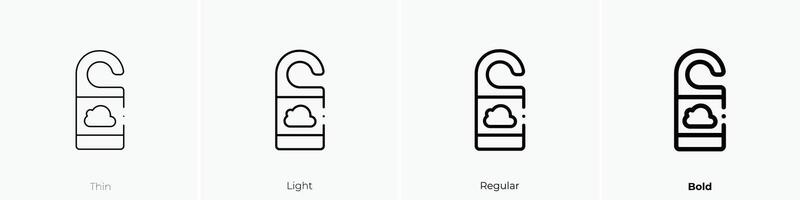 door sign icon. Thin, Light, Regular And Bold style design isolated on white background vector