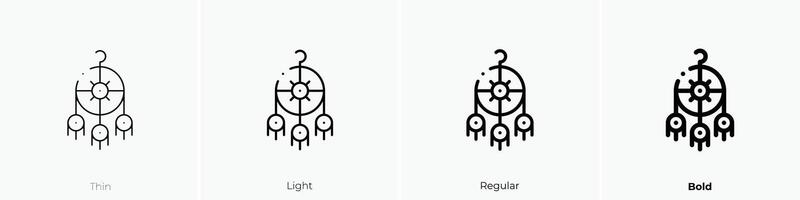earrings icon. Thin, Light, Regular And Bold style design isolated on white background vector