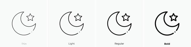 eclipse icon. Thin, Light, Regular And Bold style design isolated on white background vector