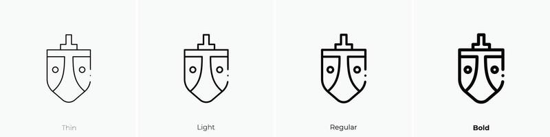 dreidel icon. Thin, Light, Regular And Bold style design isolated on white background vector