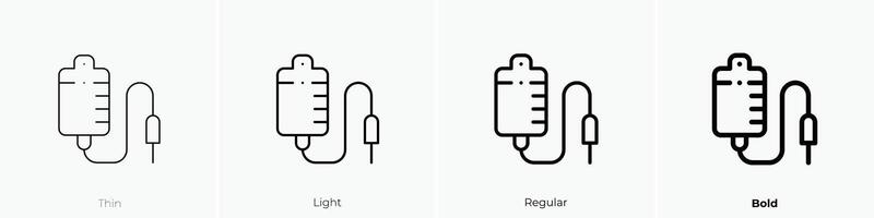 drop counter icon. Thin, Light, Regular And Bold style design isolated on white background vector
