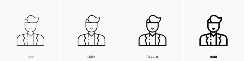 doctor icon. Thin, Light, Regular And Bold style design isolated on white background vector