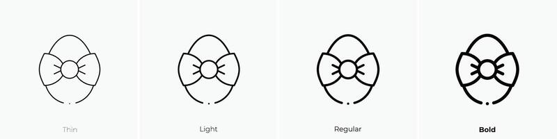 easter egg icon. Thin, Light, Regular And Bold style design isolated on white background vector