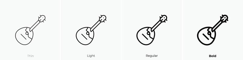 domra icon. Thin, Light, Regular And Bold style design isolated on white background vector