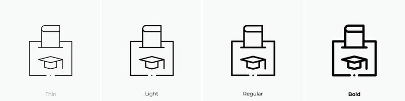 donate icon. Thin, Light, Regular And Bold style design isolated on white background vector
