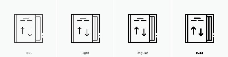 driving school icon. Thin, Light, Regular And Bold style design isolated on white background vector
