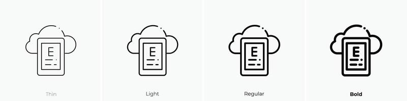 documents icon. Thin, Light, Regular And Bold style design isolated on white background vector