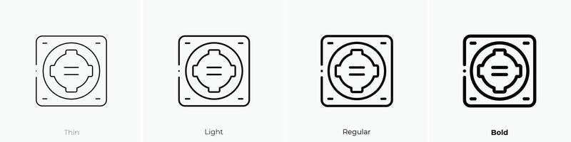 dohyo icon. Thin, Light, Regular And Bold style design isolated on white background vector