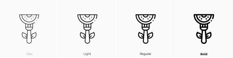 eating icon. Thin, Light, Regular And Bold style design isolated on white background vector