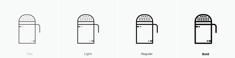 dredger icon. Thin, Light, Regular And Bold style design isolated on white background vector