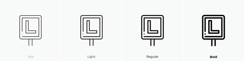 driving pass icon. Thin, Light, Regular And Bold style design isolated on white background vector