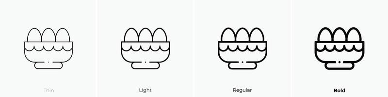 easter eggs icon. Thin, Light, Regular And Bold style design isolated on white background vector
