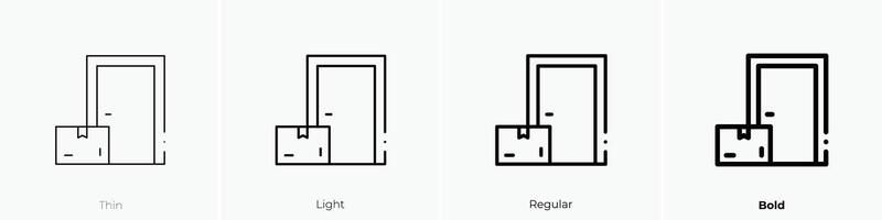 door to door icon. Thin, Light, Regular And Bold style design isolated on white background vector