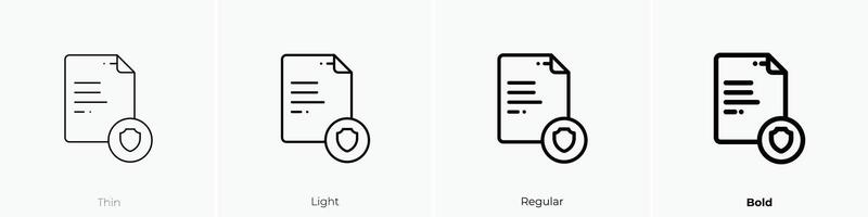 document 2 icon. Thin, Light, Regular And Bold style design isolated on white background vector