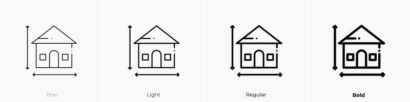 drawing icon. Thin, Light, Regular And Bold style design isolated on white background vector