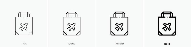 duty free icon. Thin, Light, Regular And Bold style design isolated on white background vector