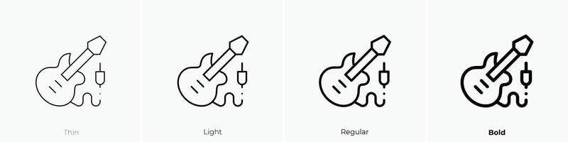 electronic icon. Thin, Light, Regular And Bold style design isolated on white background vector
