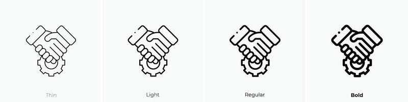 empathy icon. Thin, Light, Regular And Bold style design isolated on white background vector