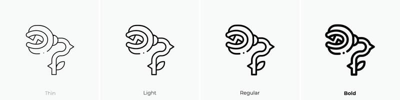 enemy icon. Thin, Light, Regular And Bold style design isolated on white background vector