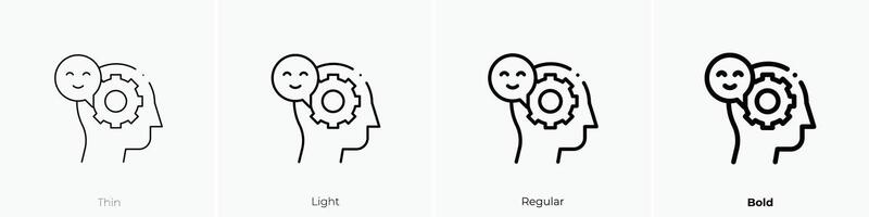 emotions icon. Thin, Light, Regular And Bold style design isolated on white background vector