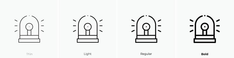 emergency icon. Thin, Light, Regular And Bold style design isolated on white background vector