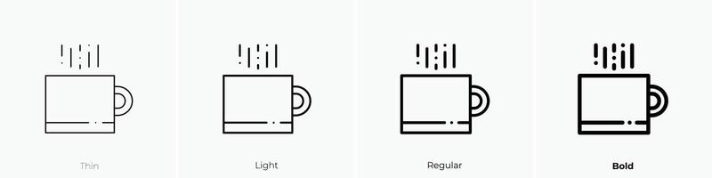 drink icon. Thin, Light, Regular And Bold style design isolated on white background vector