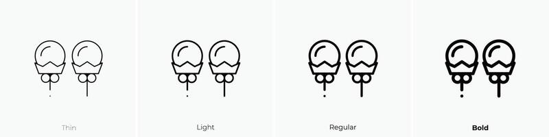 earrings icon. Thin, Light, Regular And Bold style design isolated on white background vector