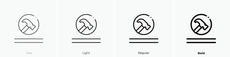 durable icon. Thin, Light, Regular And Bold style design isolated on white background vector