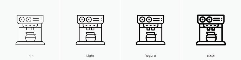 expresso icon. Thin, Light, Regular And Bold style design isolated on white background vector
