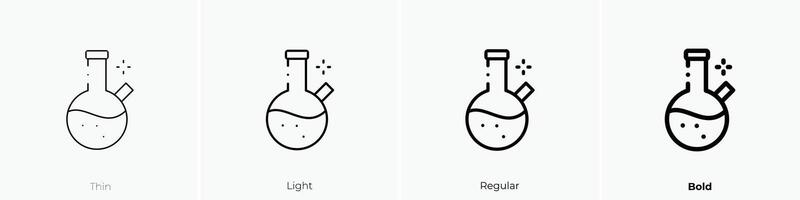 experiment icon. Thin, Light, Regular And Bold style design isolated on white background vector
