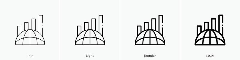 evolution icon. Thin, Light, Regular And Bold style design isolated on white background vector