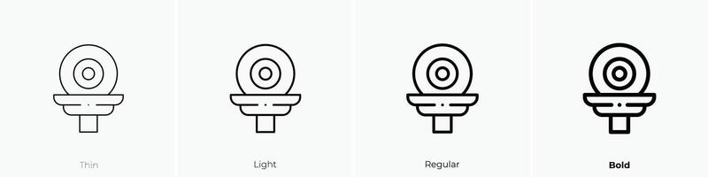 eye ball icon. Thin, Light, Regular And Bold style design isolated on white background vector