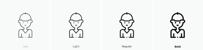 equitation icon. Thin, Light, Regular And Bold style design isolated on white background vector