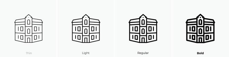 duplex icon. Thin, Light, Regular And Bold style design isolated on white background vector