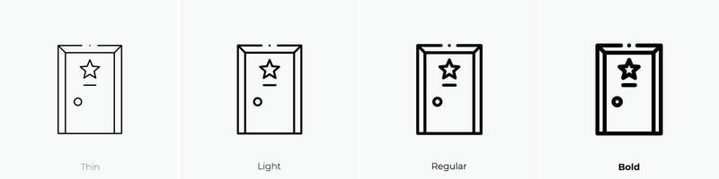 dressing room icon. Thin, Light, Regular And Bold style design isolated on white background vector
