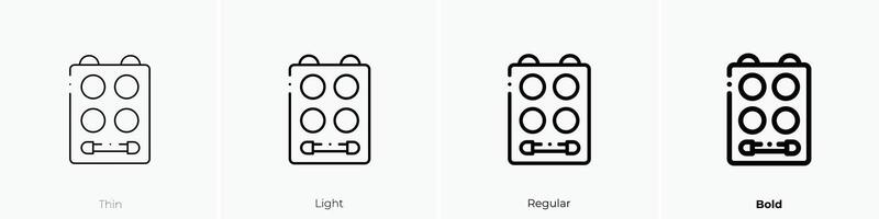 eye shadow icon. Thin, Light, Regular And Bold style design isolated on white background vector