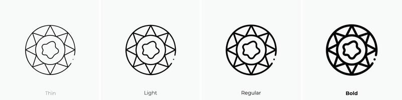 dyson sphere icon. Thin, Light, Regular And Bold style design isolated on white background vector
