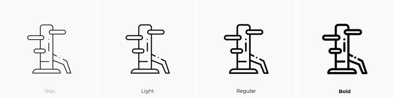 equipment icon. Thin, Light, Regular And Bold style design isolated on white background vector