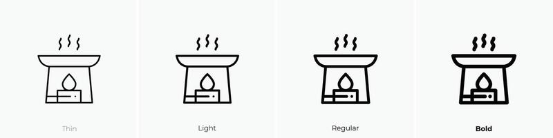 essence icon. Thin, Light, Regular And Bold style design isolated on white background vector