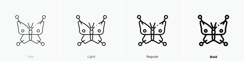 entomological icon. Thin, Light, Regular And Bold style design isolated on white background vector